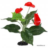 Umělá tropická rostlina - Anthurium kvetoucí (40 cm)